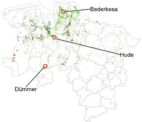 Abbildung 3: Anbauregionen der Pilotflächen